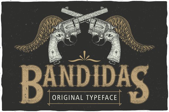 Przykładowa czcionka Bandidas Label Font #1